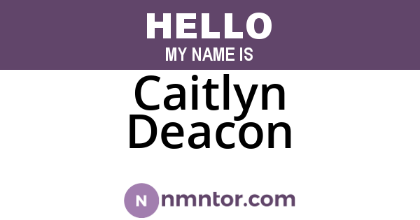Caitlyn Deacon