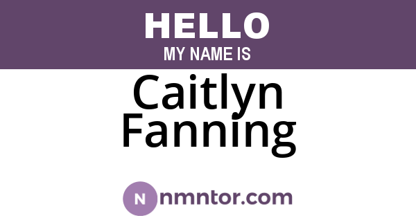 Caitlyn Fanning