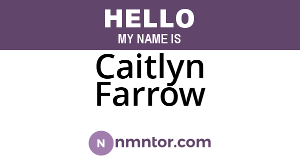 Caitlyn Farrow