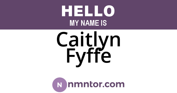 Caitlyn Fyffe