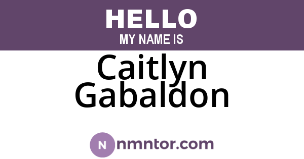 Caitlyn Gabaldon