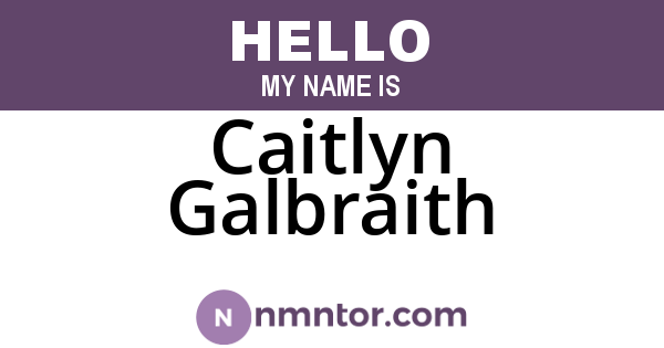 Caitlyn Galbraith