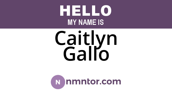 Caitlyn Gallo