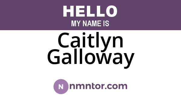 Caitlyn Galloway