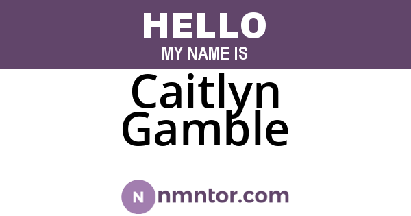 Caitlyn Gamble