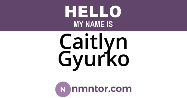 Caitlyn Gyurko