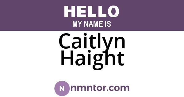 Caitlyn Haight