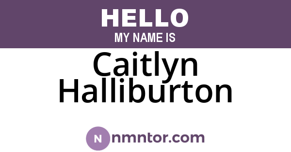 Caitlyn Halliburton