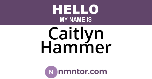 Caitlyn Hammer