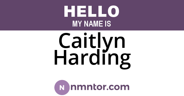 Caitlyn Harding