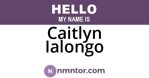 Caitlyn Ialongo