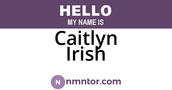 Caitlyn Irish