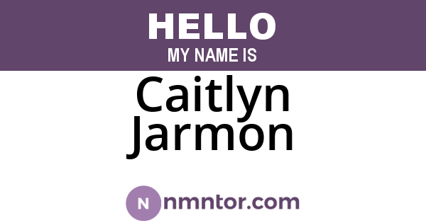 Caitlyn Jarmon