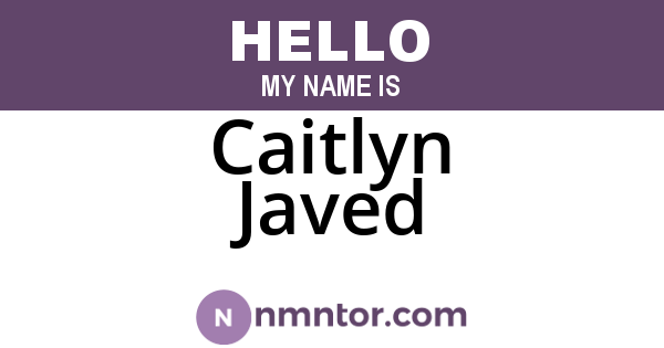 Caitlyn Javed
