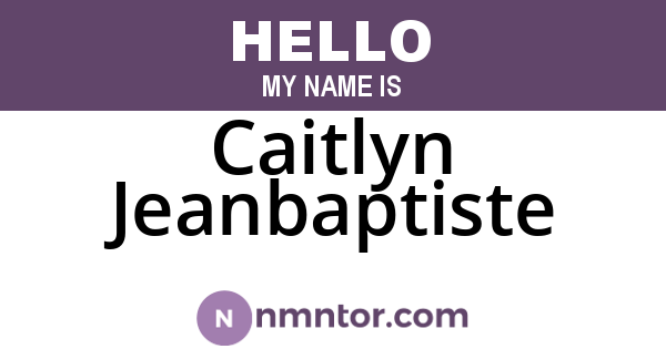 Caitlyn Jeanbaptiste