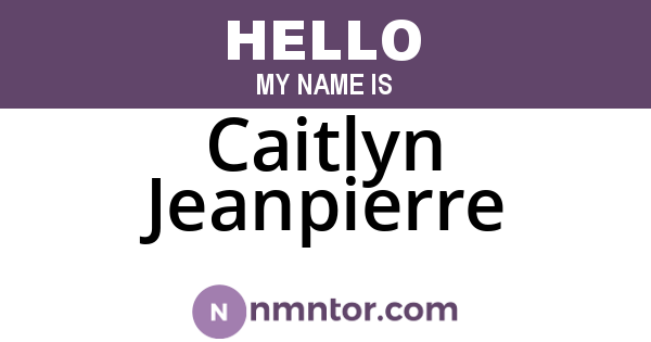 Caitlyn Jeanpierre