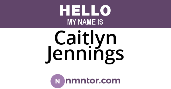 Caitlyn Jennings