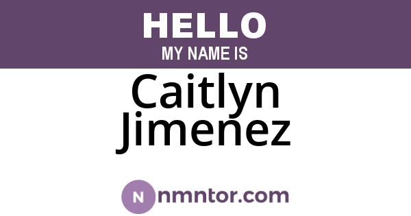 Caitlyn Jimenez