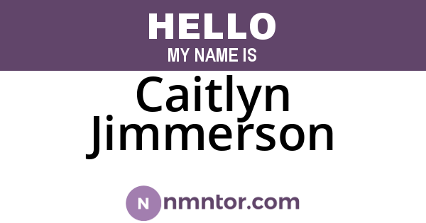 Caitlyn Jimmerson