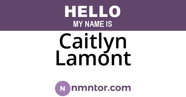 Caitlyn Lamont