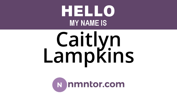Caitlyn Lampkins