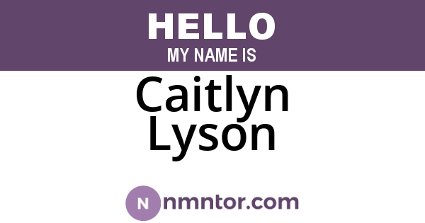 Caitlyn Lyson