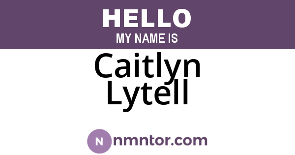 Caitlyn Lytell