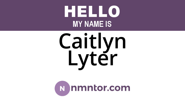 Caitlyn Lyter