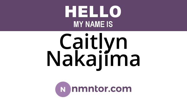 Caitlyn Nakajima