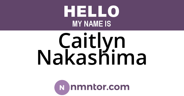 Caitlyn Nakashima