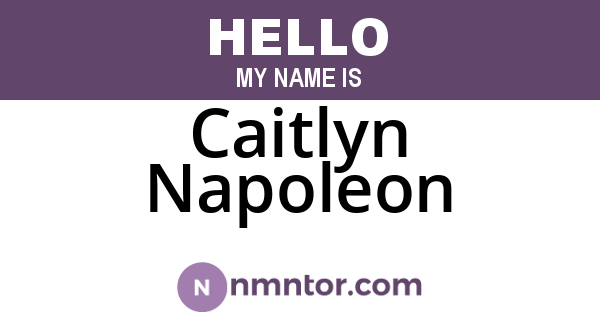 Caitlyn Napoleon