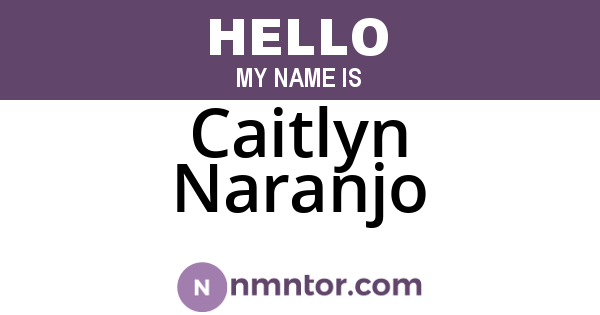 Caitlyn Naranjo