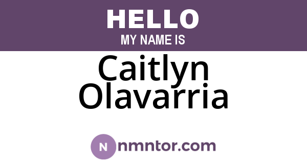 Caitlyn Olavarria
