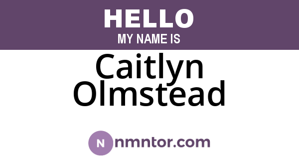 Caitlyn Olmstead