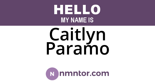 Caitlyn Paramo