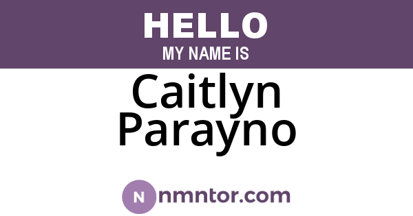 Caitlyn Parayno