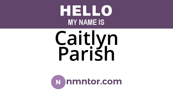 Caitlyn Parish