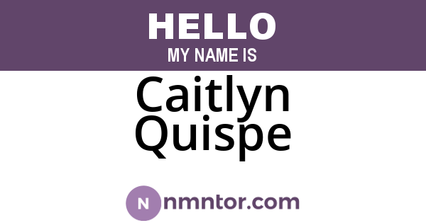 Caitlyn Quispe
