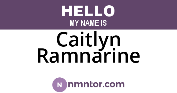 Caitlyn Ramnarine