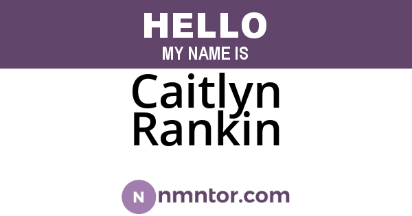 Caitlyn Rankin