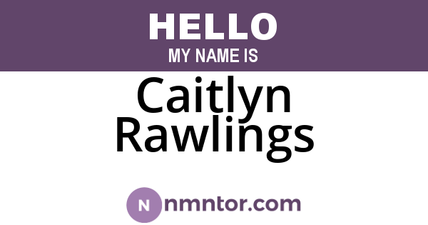 Caitlyn Rawlings