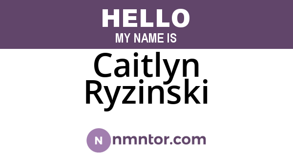 Caitlyn Ryzinski