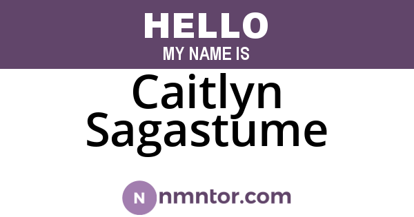 Caitlyn Sagastume