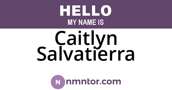 Caitlyn Salvatierra