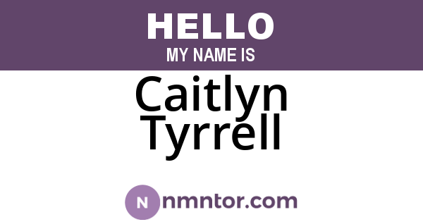 Caitlyn Tyrrell