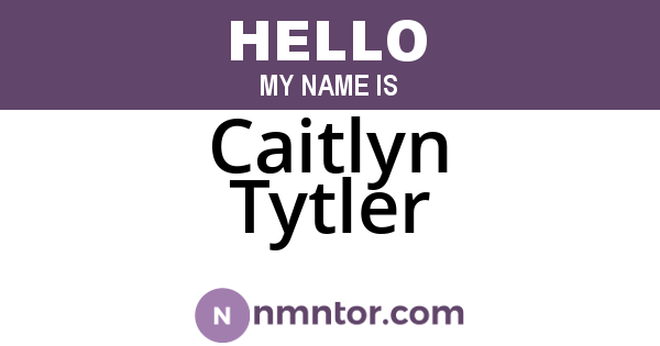 Caitlyn Tytler