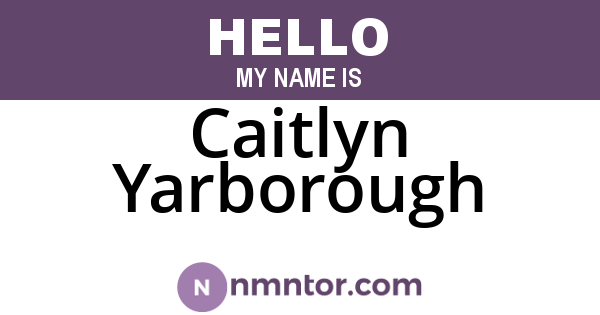 Caitlyn Yarborough