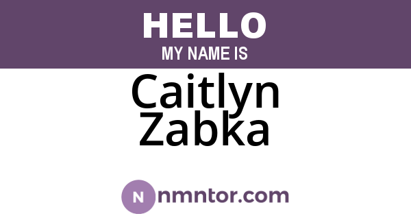 Caitlyn Zabka