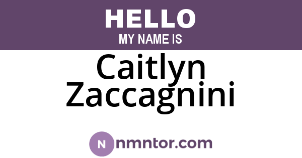 Caitlyn Zaccagnini