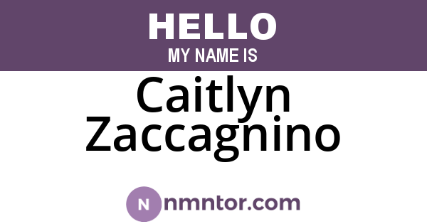 Caitlyn Zaccagnino